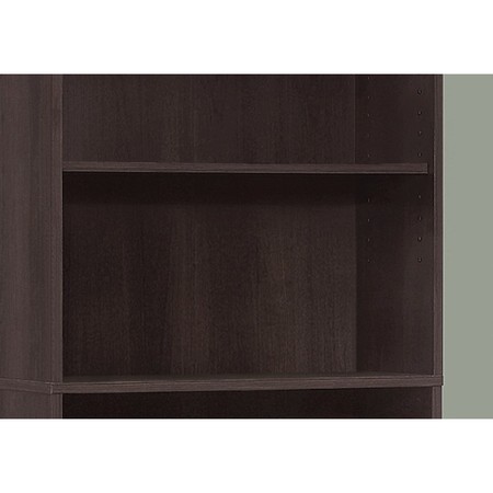 Monarch Specialties Bookshelf, Bookcase, 6 Tier, 72"H, Office, Bedroom, Laminate, Brown, Transitional I 7467